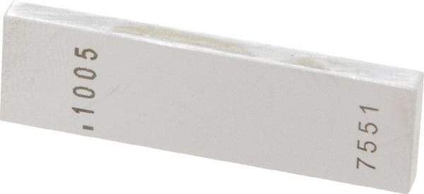 Value Collection - 0.1005" Rectangular Steel Gage Block - Accuracy Grade 0, Includes NIST Traceability Certification - Americas Industrial Supply