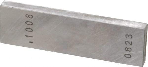 Value Collection - 0.1008" Rectangular Steel Gage Block - Accuracy Grade 0, Includes NIST Traceability Certification - Americas Industrial Supply