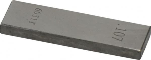 Value Collection - 0.107" Rectangular Steel Gage Block - Accuracy Grade 0, Includes NIST Traceability Certification - Americas Industrial Supply