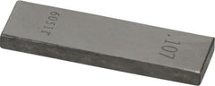 Value Collection - 0.107" Rectangular Steel Gage Block - Accuracy Grade 0, Includes NIST Traceability Certification - Americas Industrial Supply
