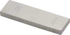Value Collection - 0.108" Rectangular Steel Gage Block - Accuracy Grade 0, Includes NIST Traceability Certification - Americas Industrial Supply