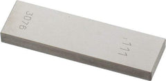 Value Collection - 0.111" Rectangular Steel Gage Block - Accuracy Grade 0, Includes NIST Traceability Certification - Americas Industrial Supply