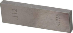 Value Collection - 0.112" Rectangular Steel Gage Block - Accuracy Grade 0, Includes NIST Traceability Certification - Americas Industrial Supply