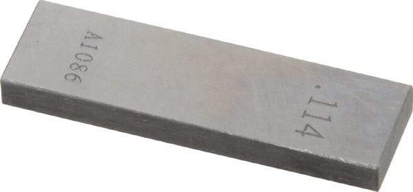 Value Collection - 0.114" Rectangular Steel Gage Block - Accuracy Grade 0, Includes NIST Traceability Certification - Americas Industrial Supply