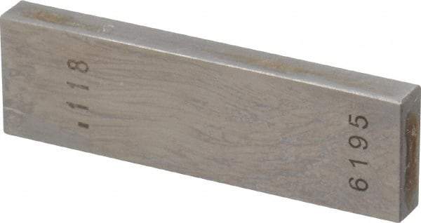 Value Collection - 0.118" Rectangular Steel Gage Block - Accuracy Grade 0, Includes NIST Traceability Certification - Americas Industrial Supply