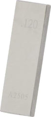 Value Collection - 0.12" Rectangular Steel Gage Block - Accuracy Grade 0, Includes NIST Traceability Certification - Americas Industrial Supply