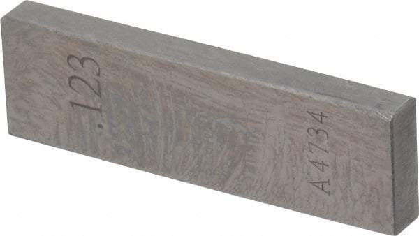 Value Collection - 0.123" Rectangular Steel Gage Block - Accuracy Grade 0, Includes NIST Traceability Certification - Americas Industrial Supply