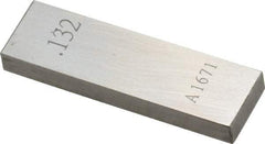 Value Collection - 0.132" Rectangular Steel Gage Block - Accuracy Grade 0, Includes NIST Traceability Certification - Americas Industrial Supply