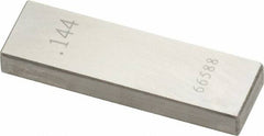 Value Collection - 0.144" Rectangular Steel Gage Block - Accuracy Grade 0, Includes NIST Traceability Certification - Americas Industrial Supply