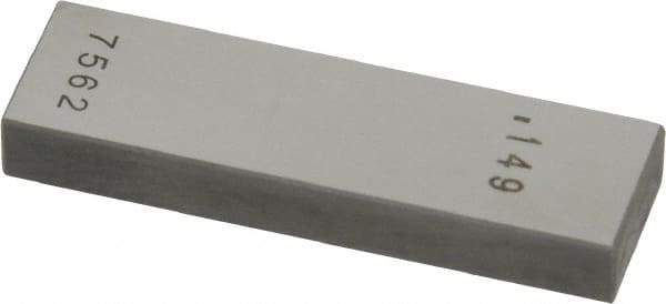 Value Collection - 0.149" Rectangular Steel Gage Block - Accuracy Grade 0, Includes NIST Traceability Certification - Americas Industrial Supply