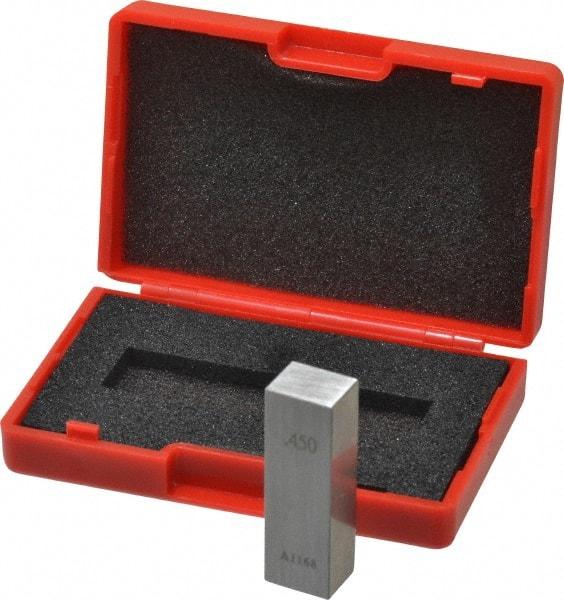 Value Collection - 0.45" Rectangular Steel Gage Block - Accuracy Grade 0, Includes NIST Traceability Certification - Americas Industrial Supply