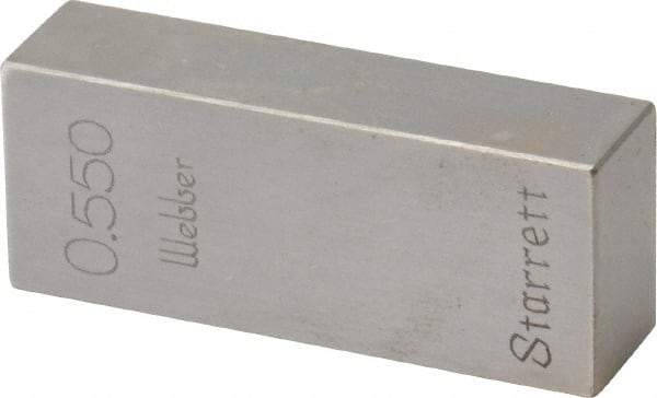 Value Collection - 0.55" Rectangular Steel Gage Block - Accuracy Grade 0, Includes NIST Traceability Certification - Americas Industrial Supply