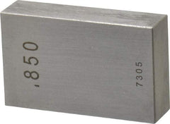 Value Collection - 0.85" Rectangular Steel Gage Block - Accuracy Grade 0, Includes NIST Traceability Certification - Americas Industrial Supply