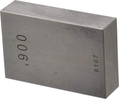 Value Collection - 0.9" Rectangular Steel Gage Block - Accuracy Grade 0, Includes NIST Traceability Certification - Americas Industrial Supply