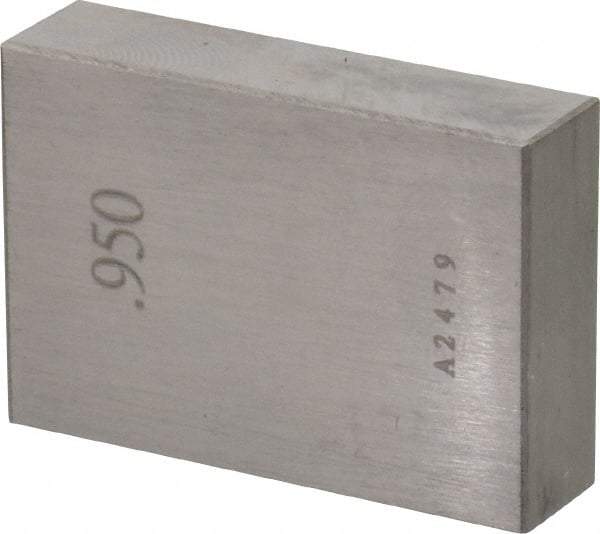 Value Collection - 0.95" Rectangular Steel Gage Block - Accuracy Grade 0, Includes NIST Traceability Certification - Americas Industrial Supply