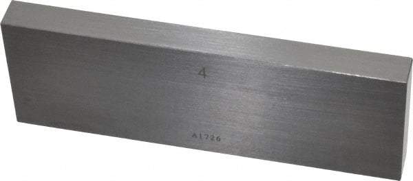 Value Collection - 4" Rectangular Steel Gage Block - Accuracy Grade 0, Includes NIST Traceability Certification - Americas Industrial Supply