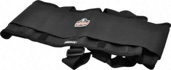 Ergodyne - Size L, Elastic Belt with Adjustable Shoulder Straps - 34 to 38" Waist, 7-1/2" Wide, Detachable Strap, Black - Americas Industrial Supply