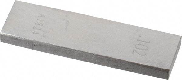 Value Collection - 0.102" Rectangular Steel Gage Block - Accuracy Grade AS-1, Includes NIST Traceability Certification - Americas Industrial Supply