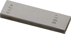 Value Collection - 0.108" Rectangular Steel Gage Block - Accuracy Grade AS-1, Includes NIST Traceability Certification - Americas Industrial Supply