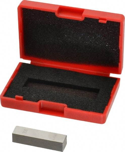 Value Collection - 0.3" Rectangular Steel Gage Block - Accuracy Grade AS-1, Includes NIST Traceability Certification - Americas Industrial Supply