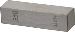 Value Collection - 0.35" Rectangular Steel Gage Block - Accuracy Grade AS-1, Includes NIST Traceability Certification - Americas Industrial Supply