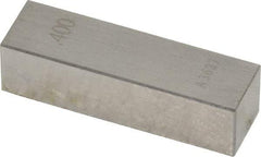 Value Collection - 0.4" Rectangular Steel Gage Block - Accuracy Grade AS-1, Includes NIST Traceability Certification - Americas Industrial Supply