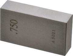Value Collection - 0.75" Rectangular Steel Gage Block - Accuracy Grade AS-1, Includes NIST Traceability Certification - Americas Industrial Supply