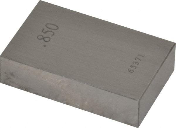 Value Collection - 0.85" Rectangular Steel Gage Block - Accuracy Grade AS-1, Includes NIST Traceability Certification - Americas Industrial Supply