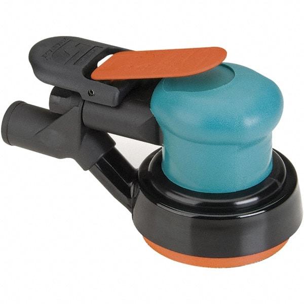 Dynabrade - 12,000 OPM, 14 CFM Air Consumption, Palm Air Orbital Sander - Round Pad, 1/4 NPT Inlet - Americas Industrial Supply