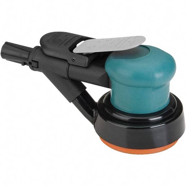 Dynabrade - 12,000 OPM, 14 CFM Air Consumption, Palm Air Orbital Sander - Round Pad, 1/4 NPT Inlet - Americas Industrial Supply