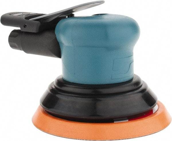 Dynabrade - 12,000 OPM, 14 CFM Air Consumption, Palm Air Orbital Sander - Round Pad, 1/4 NPT Inlet - Americas Industrial Supply