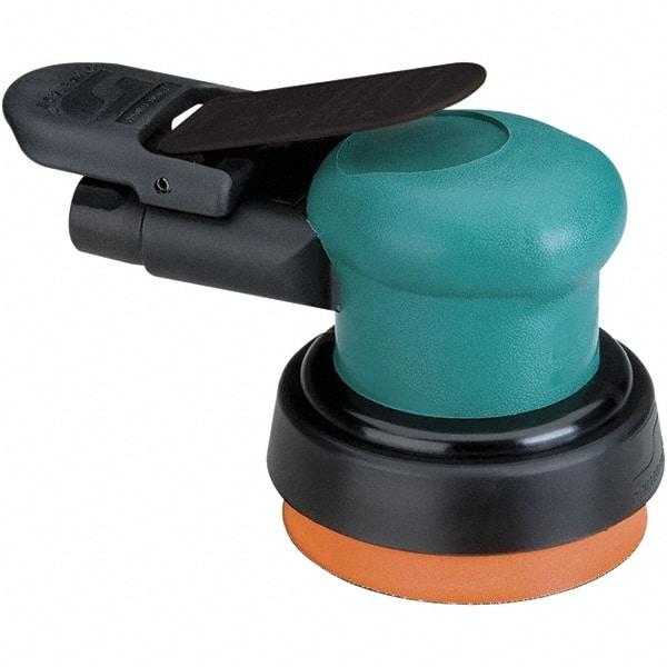 Dynabrade - 12,000 OPM, 14 CFM Air Consumption, Palm Air Orbital Sander - Round Pad, 1/4 NPT Inlet - Americas Industrial Supply