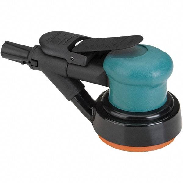 Dynabrade - 12,000 OPM, 14 CFM Air Consumption, Palm Air Orbital Sander - Round Pad, 1/4 NPT Inlet - Americas Industrial Supply