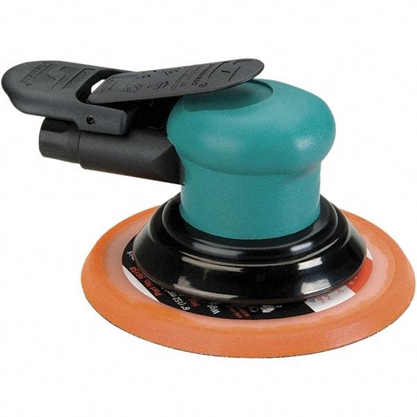 Dynabrade - 12,000 OPM, 14 CFM Air Consumption, Palm Air Orbital Sander - Round Pad, 1/4 NPT Inlet - Americas Industrial Supply