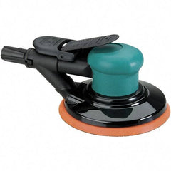 Dynabrade - 12,000 OPM, 14 CFM Air Consumption, Palm Air Orbital Sander - Round Pad, 1/4 NPT Inlet - Americas Industrial Supply