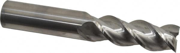 Niagara Cutter - 1", 2-5/8" LOC, 1" Shank Diam, 6" OAL, 3 Flute, Solid Carbide Square End Mill - Single End, Uncoated, Spiral Flute, 45° Helix, Centercutting, Right Hand Cut, Right Hand Flute - Americas Industrial Supply