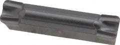 Kennametal - 405G GMP Grade KC5010, 4.05mm Cutting Width Carbide Grooving Insert - 3.5mm Max Depth of Cut, Neutral, 0.8mm Corner Radius, TiAlN Finish - Americas Industrial Supply