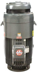 US Motors - 5 hp, TEFC Enclosure, No Thermal Protection, 3,500 RPM, 230/460 Volt, 60 Hz, Three Phase Standard Efficient Motor - Size 184 Frame, Vertical Mount, 1 Speed, Ball Bearings, 13.8/6.9 Full Load Amps, F Class Insulation, Reversible - Americas Industrial Supply