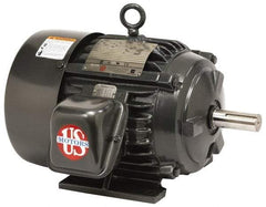 US Motors - 40 hp, TEFC Enclosure, No Thermal Protection, 1,780 RPM, 200 Volt, 60 Hz, Three Phase Premium Efficient Motor - Size 326 Frame, Rigid Mount, 2 Speed, Ball Bearings, 106 Full Load Amps, F Class Insulation, Reversible - Americas Industrial Supply