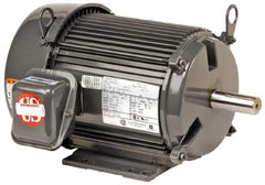 US Motors - 15 hp, TEFC Enclosure, No Thermal Protection, 1,775 RPM, 460 Volt, 60 Hz, Three Phase Premium Efficient Motor - Size 286 Frame, Rigid Mount, 2 Speed, Ball Bearings, 18.8 Full Load Amps, F Class Insulation, Reversible - Americas Industrial Supply