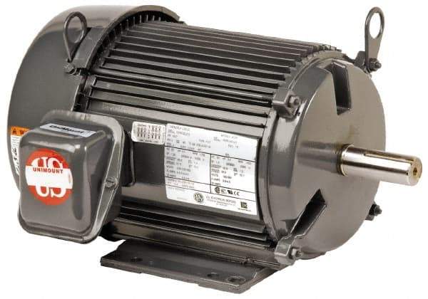 US Motors - 7-1/2 hp, TEFC Enclosure, No Thermal Protection, 1,770 RPM, 460 Volt, 60 Hz, Three Phase Premium Efficient Motor - Size 254 Frame, Rigid Mount, 2 Speed, Ball Bearings, 9.6 Full Load Amps, F Class Insulation, Reversible - Americas Industrial Supply