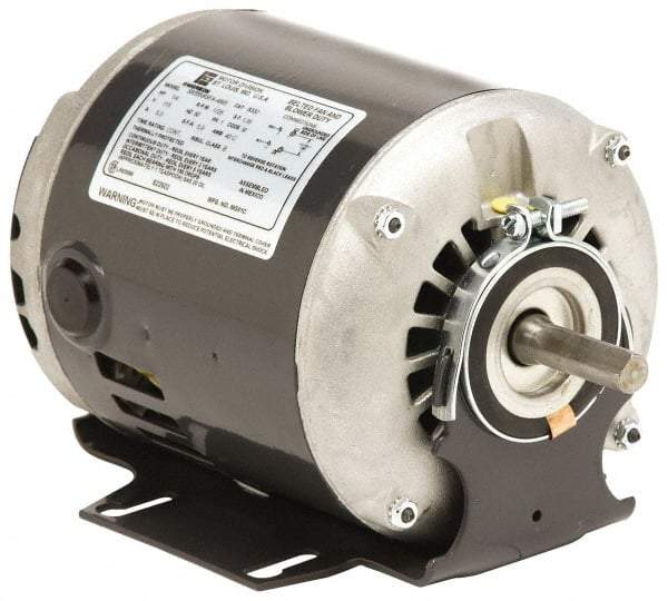 US Motors - 1/3 hp, ODP Enclosure, Auto Thermal Protection, 1,725 RPM, 115 Volt, 60 Hz, Industrial Electric AC/DC Motor - Size 56 Frame, Resilient Mount, 1 Speed, Sleeve Bearings, A Class Insulation, CW Drive End Rev - Americas Industrial Supply