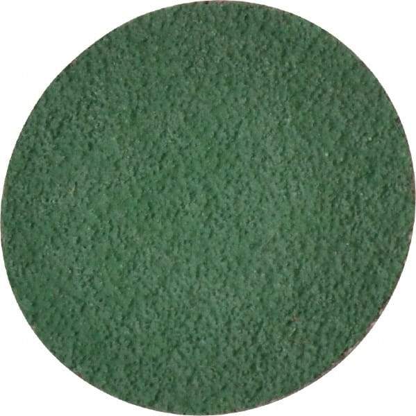 Norton - 1" Disc Diam, 120 Grit, Zirconia Alumina Quick Change Disc - Type R Attaching System, Coated, Green, Fine Grade, 30,000 RPM, R801 Series - Americas Industrial Supply