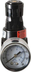 Wilkerson - 1/8 NPT Port, 13 CFM, Zinc Miniature Regulator - 2 to 125 psi Range, 300 Max psi Supply Pressure, 1/8" Gauge Port Thread, 1.65" Wide x 2.88" High - Americas Industrial Supply