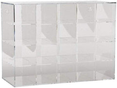 PRO-SAFE - 20 Pair Cabinet with Individual Compartments, Acrylic Safety Glasses Dispenser - 15 Inch Wide x 12-1/2 Inch High x 7 Inch Deep, Table and Wall Mount - Americas Industrial Supply