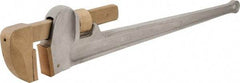 Ampco - 36" Aluminum Straight Pipe Wrench - 5-11/16" Pipe Capacity - Americas Industrial Supply