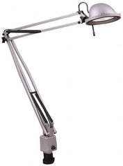 Electrix - 38 Inch, Desk Mounted, Halogen, Silver, Desk Light - 50 Watt, Nonmagnifying - Americas Industrial Supply