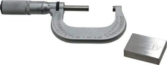 Starrett - 1 to 2" Range, 0.0001" Graduation, Mechanical Outside Micrometer - Friction Thimble, Accurate to 0.00005" - Americas Industrial Supply