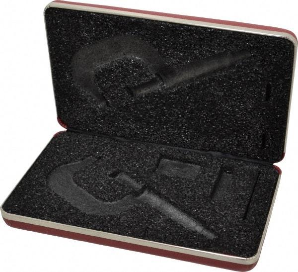 Starrett - Micrometer Case - 2" Max Measurement, Use with 2, 2A, 2M & 2MA Outside Micrometers - Americas Industrial Supply