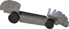 Starrett - 30 Leaf, 4 to 42 TPI Range, Steel Screw Pitch Gage - 60° Thread Angle - Americas Industrial Supply